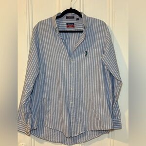 Hathaway Golf Button Down Shirt with Emroidered Golfer